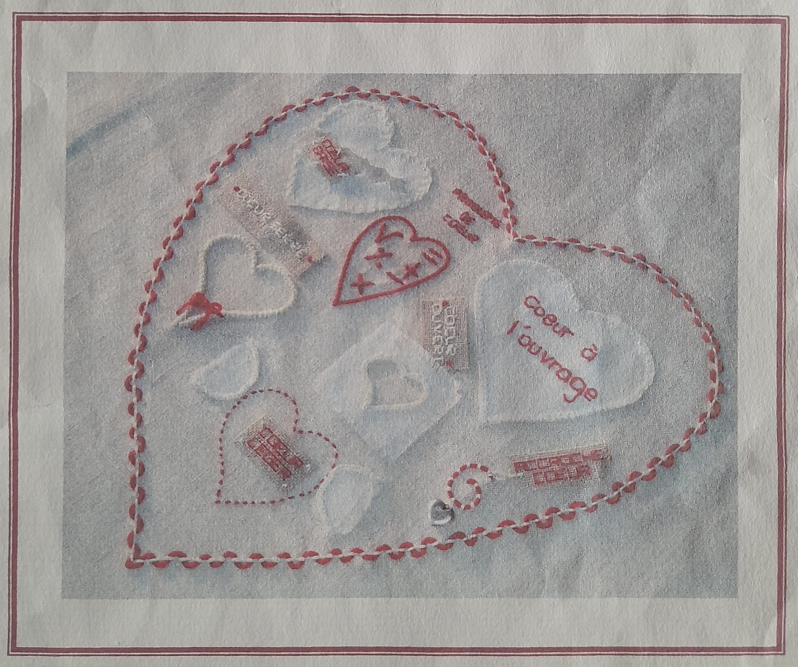 Kit broderie Traditionnelle "Histoire de Coeurs"