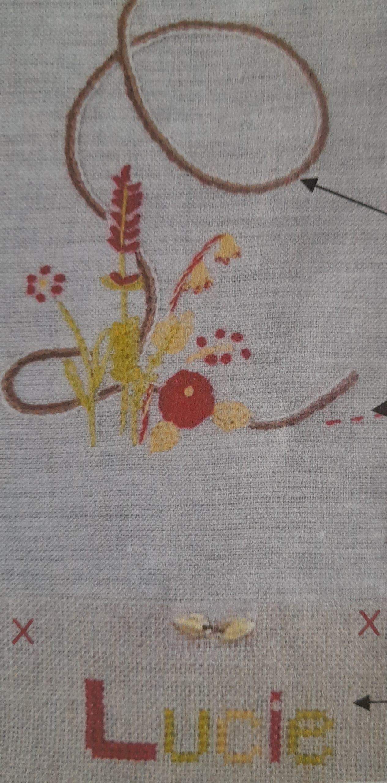 Kit Broderie Traditionnelle Initiale « L» comme