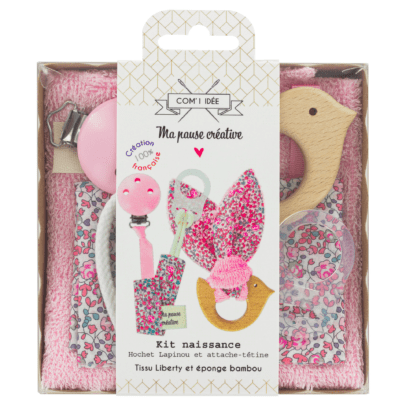 Kit Couture « Hochet Lapinou et Attache tétine »
