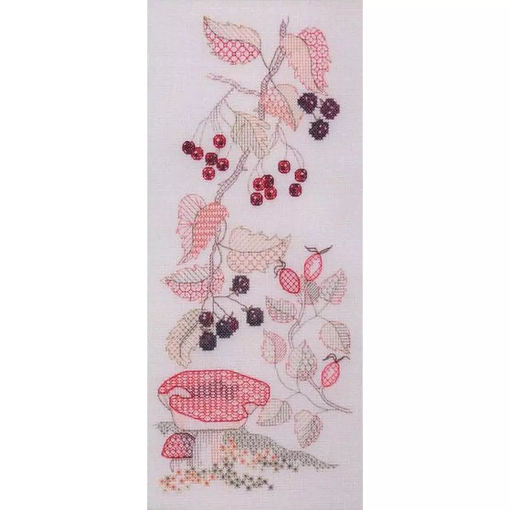 Kit Blackwork "Fleurs d'Automne"