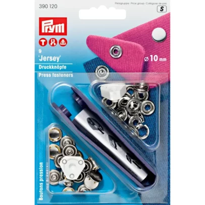 Boutons Pression « Jersey » 10 m/m Argenté