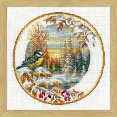 Kit Points Comptés « Plate with Great Tit »