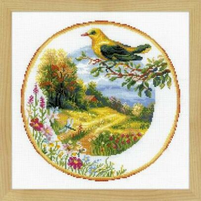 Kit Points Comptés « Plate with Oriole »