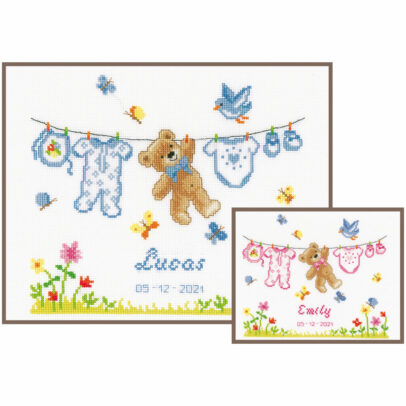 Kit Points Comptés « Ours de naissance »