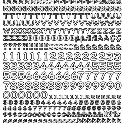 Sticker 269 « Lettres Majuscules – Minuscules et Chiffres »