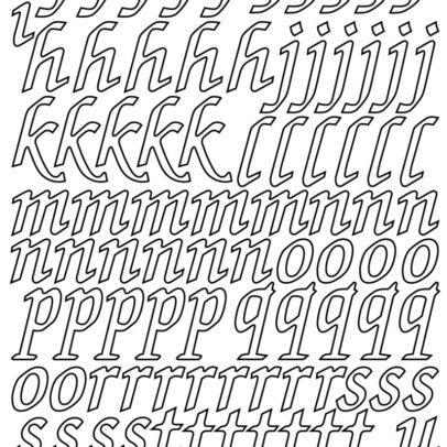 Sticker 343 « Lettres miniscules »