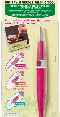 Outil à aiguilles pour feutrage en forme de stylo