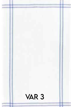 Torchon à Broder « Blanc rayures bleues »