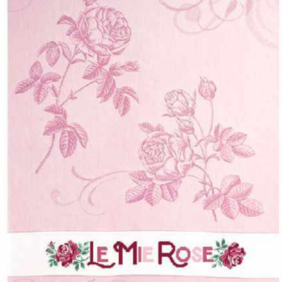 Torchon à Broder « Rose Rose « 